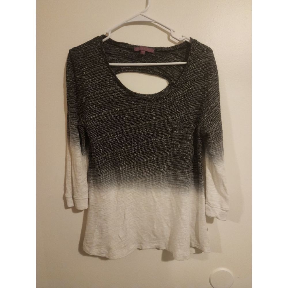 Z by Zobha 3/4 Sleeve Ombre Top